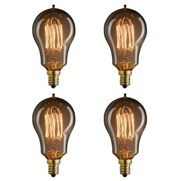 4 pack - Bulbrite 861154 (132515) 25W A15 Amber Incandescent | Commercialbulbs.com