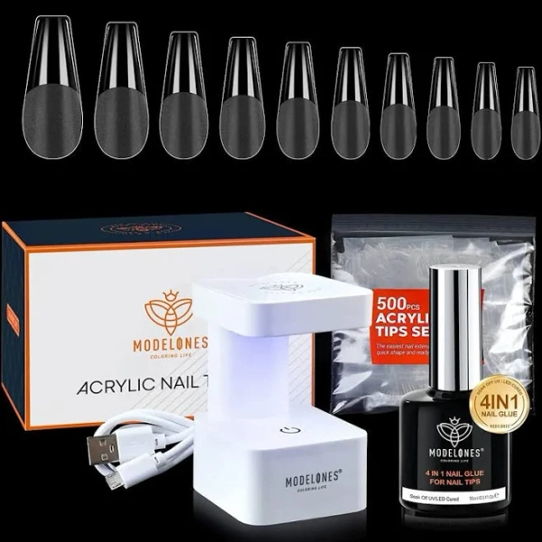 Modelones Nail Tips and Glue Gel Kit