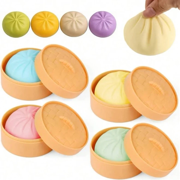 1pc Cute Soft Bread Shaped Stress Relief Toy: Colorful Soft Bread Squeeze Stress Ball, Slow Rebound Anti-Stress Gadget, Realistic Bread Replica,