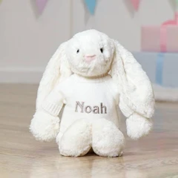 Personalised Jellycat cream bashful bunny soft toy For newborn