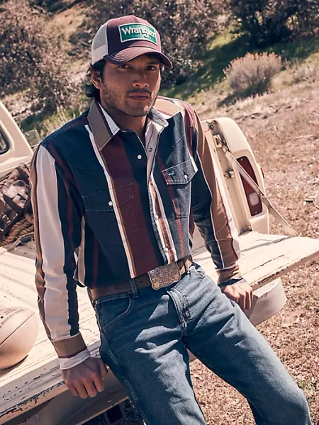 Vintage-Inspired Brushpopper Western Snap Workshirt | Men's SHIRTS | Wrangler®