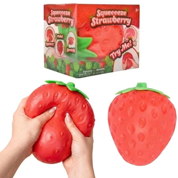 Strawberry Squishy Slow Rising Strawberry Stress Ball Squeezing Stress Relief Fidget Party Favor Gift