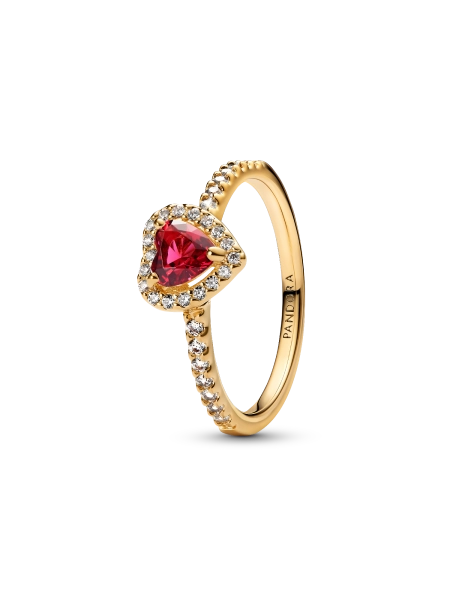 Bague à cœur surélevé