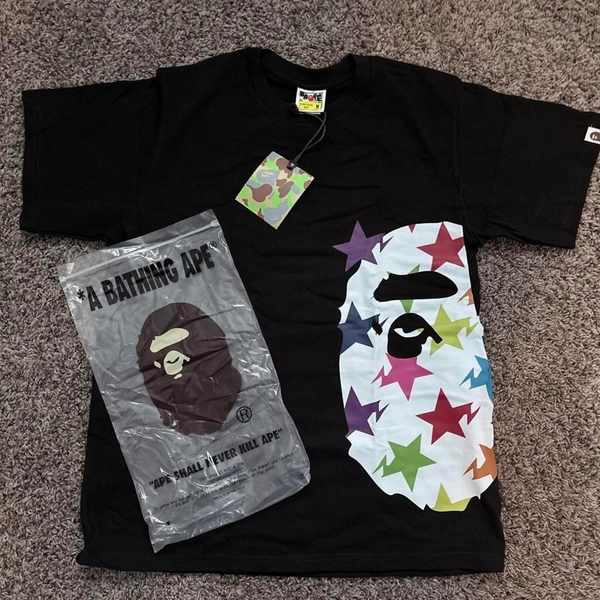 BRAND NEW (FIT BIG) BAPE black t-shirt with...