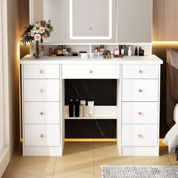 FUFU&GAGA Modern Makeup Vanity Desk