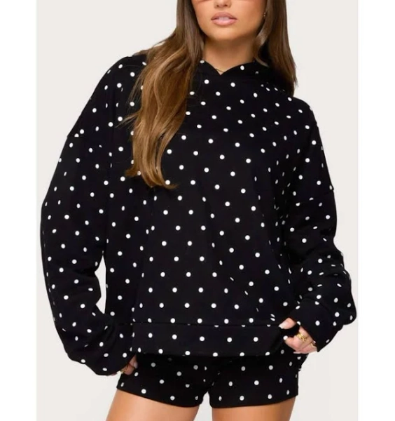 Edikted Women's Chelsie Polka Dot Hoodie