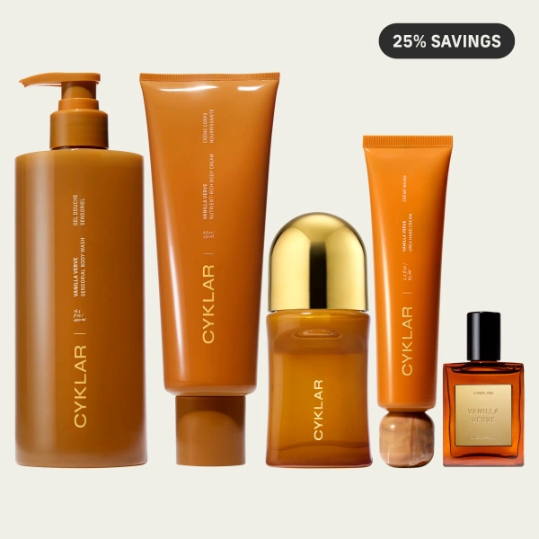 Vanilla Verve Body Care Vault Set - Body Wash, Body Cream, Hand Cream, Mandelic Acid Deodorant & Perfume Oil
