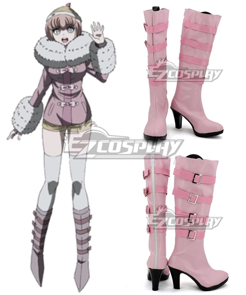 Danganronpa Andoh Ruruka Pink Shoes Cosplay Boots