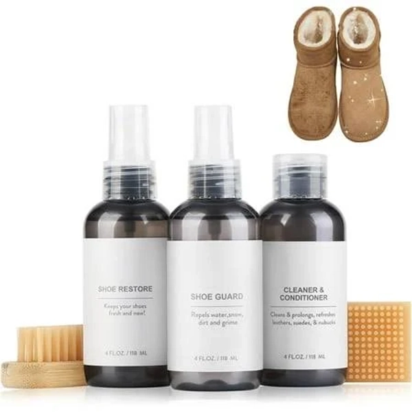 Sheepskin and Suede Shoe Care Kit for Uggs Waterproofing Spray Deep Cleaning Solution Shoe Protecter Spary for Uggs Boots Care Kit for Uggs Slippers
