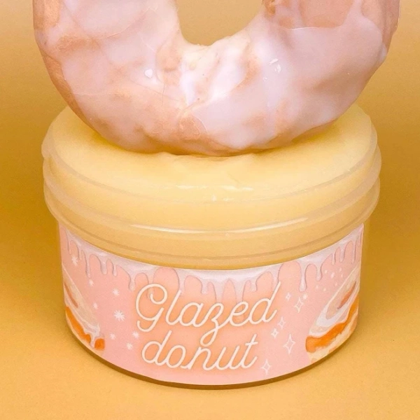 Glazed donut slime | diy clay wax slime | jelly slime | diy slime kit | bakery inspired slime