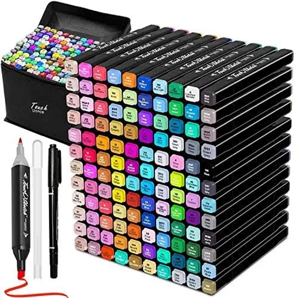 Tommax 120 Colors Dual Tip Alcohol Markers Sketch Markers Set