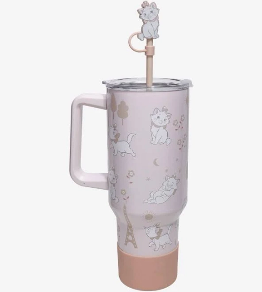 Disney The Aristocats Marie Paris Icons Straw Tumbler With Handle — BoxLunch Exclusive