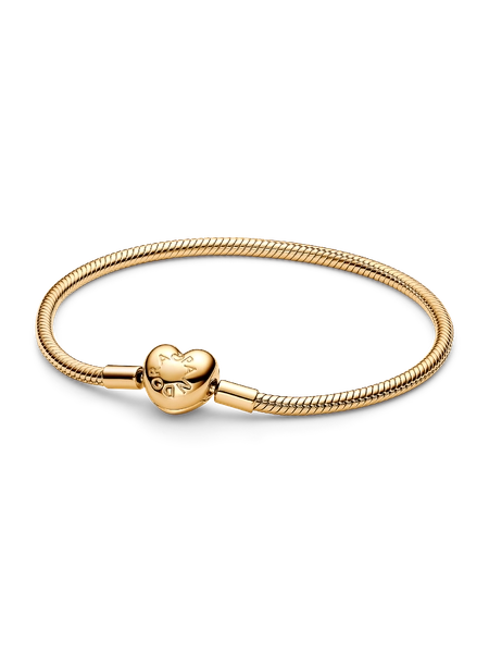 Pandora Moments Snake Chain-armband met hartsluiting