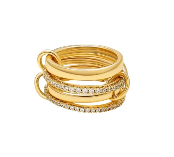 Aria Stacked Ring (in gold & silver)