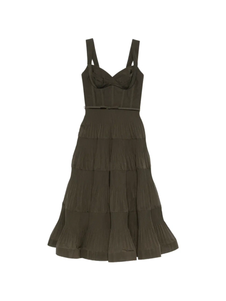 ZIMMERMANN pleated draped midi dress | 0