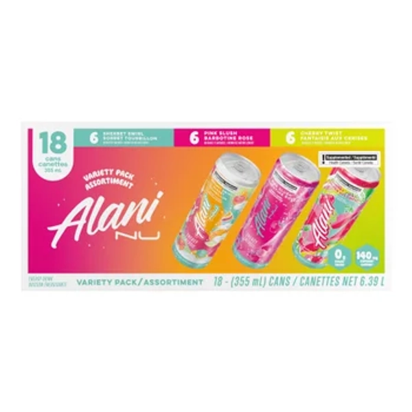 Alani Nu Energy Drink Variety, 355 mL 18-pack