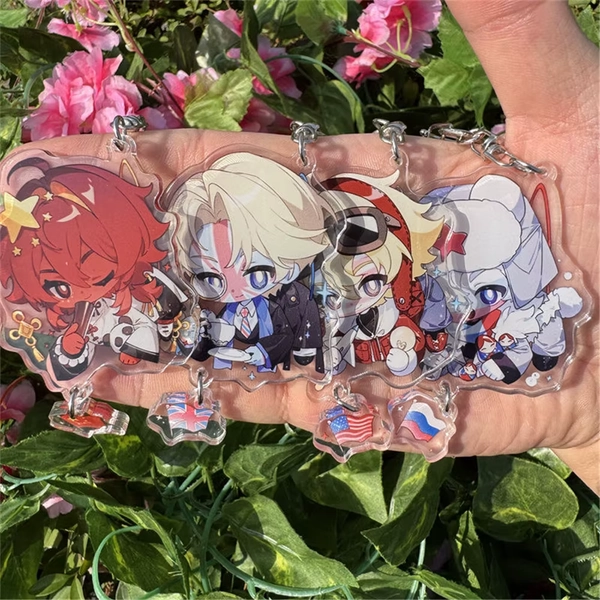 Anime CountryHumans CN USA FR UK RUS Cosplay Costumes Key Chain Keychain Accessories Pendant - AliExpress 200000532