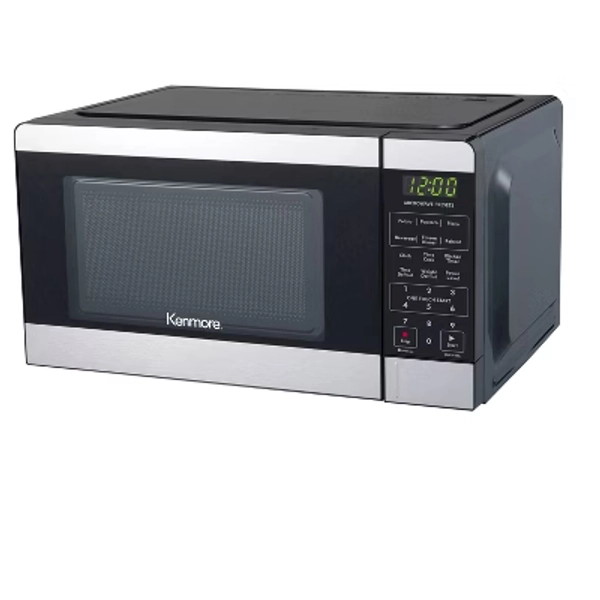 Kenmore 0.7 cu ft Microwave - Stainless Steel: Countertop Microwave Oven with Child Lock, 700W, 6 Programs
