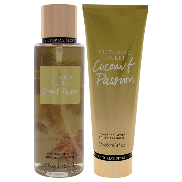 Coconut Passion by Victorias Secret for Women - 2 Pc Kit 8.4 oz Fragrance Mist, 8 oz Body Lotion - Walmart.com