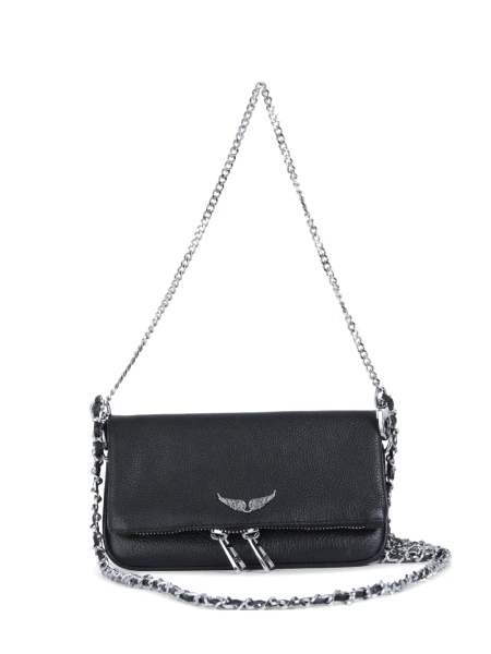Zadig&Voltaire Mini Rock Leather Clutch Bag | Black | FARFETCH