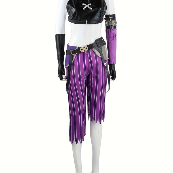 Halloween Jinx Cosplay Costume, Anime Game Outfit Full Set, ACG Stage Performance Costume, for Teenager