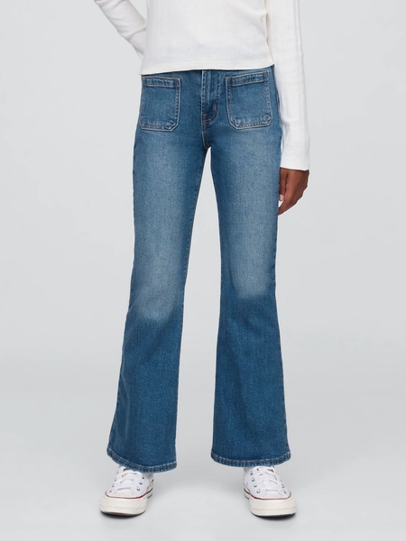 Blue 70s High Waisted Flare Jeans