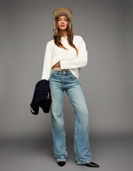 Jeans wide leg straight fit