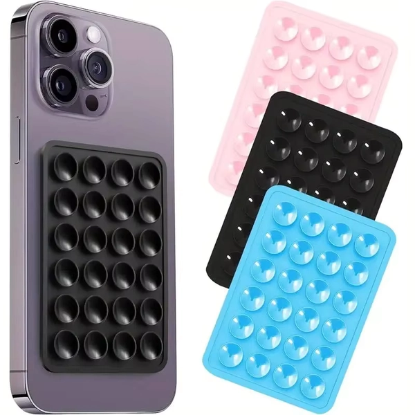 Silicone Suction Phone Holder Mat Multifunctional Suction Cup Wall Stand Square Anti-Slip Single-Sided Case Mount Back Sticker - AliExpress 