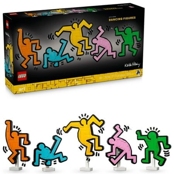 Lego Art Keith Haring Dancing Figures - Home Decor Building Set for Adults - Wall Art Decor - Gift Idea for Men, Women and Art Lo… in 2025 | Lego art, Dancing figures, Lego