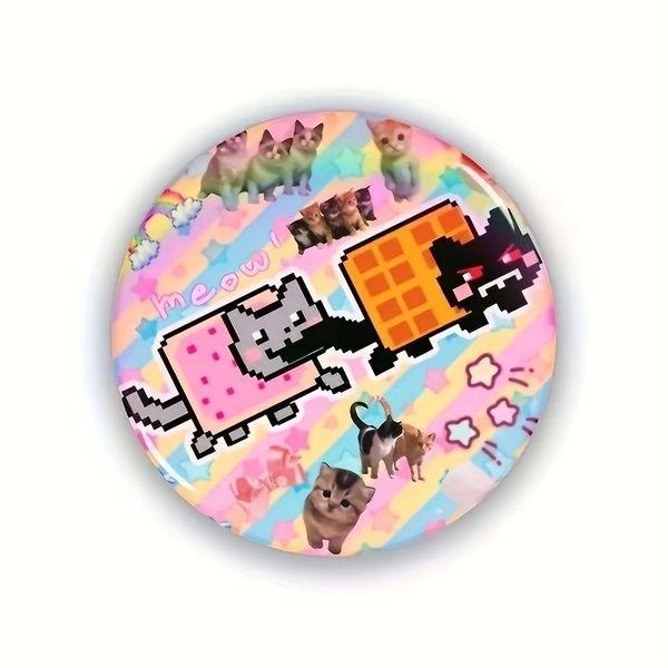 2D aircraft selling animation ACG millet all kinds of band badges, DIY button decoration crafts for men and women fashion, innovative brooches, schoolbags, clothing decoration, suitable for festivals, weddings, birthday gifts., Clothing Accessory