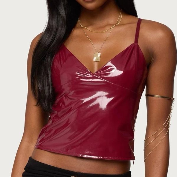 Edikted Women's Carmie Vinyl Tank Top