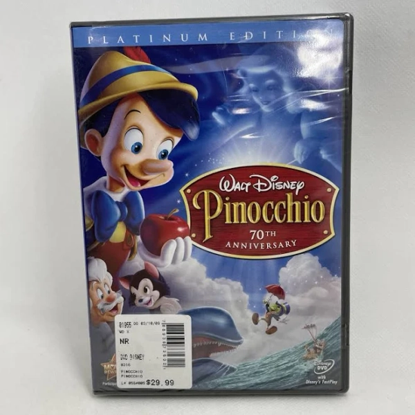 Pinocchio 70th Anniversary Platinum Edition (Blu-ray / Dvd) New, White