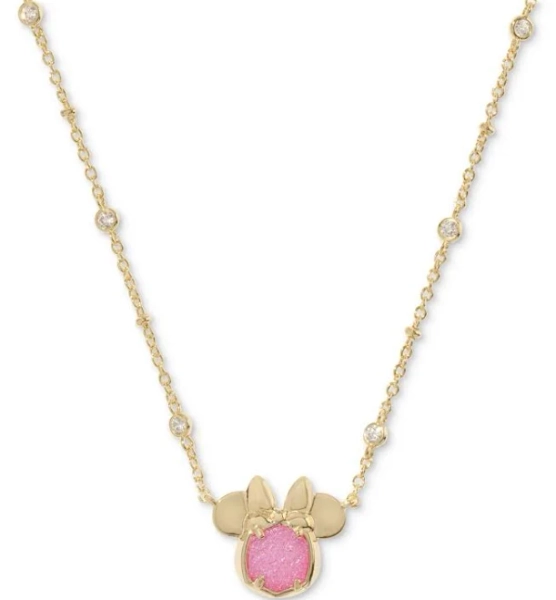 Kendra Scott Disney Minnie Mouse Drusy Pendant Necklace