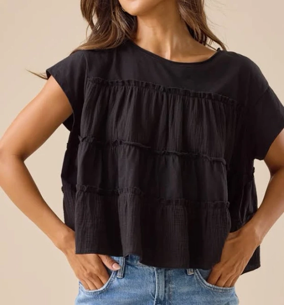 Altar'd State Rebecca Tiered Babydoll Top