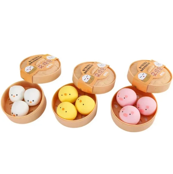 Cute Animal Circular Stress Ball Squishy Soft Toy Rebound Soft Squeeze Stress Ball For Relieve