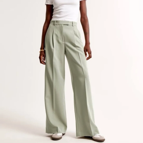 Abercrombie & Fitch Women's Harper Tailored Ultra Wide Leg Pants