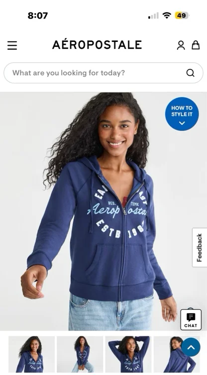 Aeropostale East Coast Full-Zip Hoodie