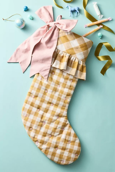Gingham Bow Stocking