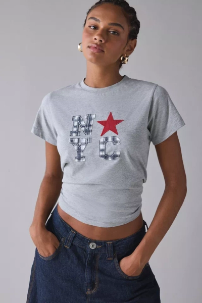NYC Star Applique Graphic Slim Tee