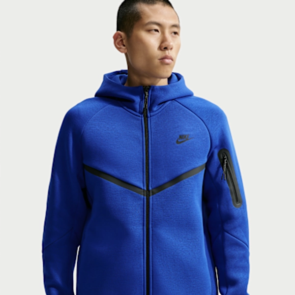 Nike Tech Men's Fleece Windrunner Full-Zip Jacket - Old Royal/Black - Size XS