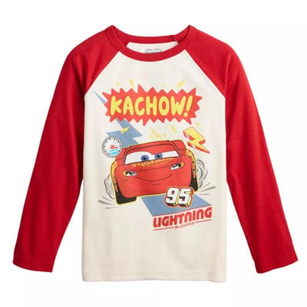 Disney/Jumping Beans Boys 4-12 Jumping Beans® Disney / Pixar's Lightning McQueen Long Sleeve Graphic Tee, Boy's, Size: 7, Ivory
