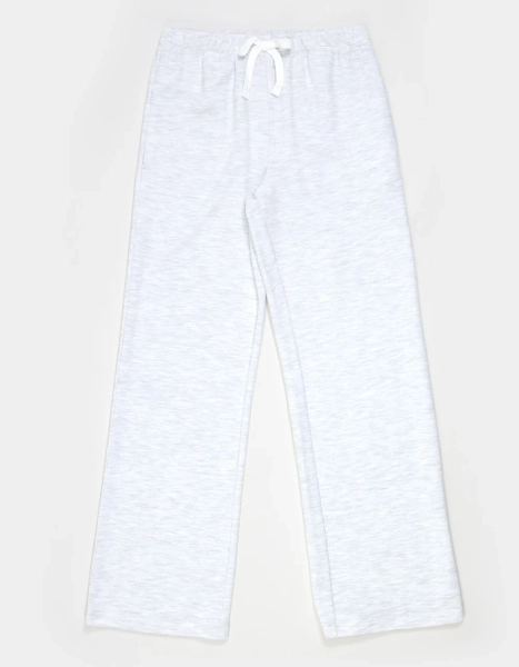 FULL TILT Girls Solid Thermal Wide Leg Sweatpants - HEATHER GRAY