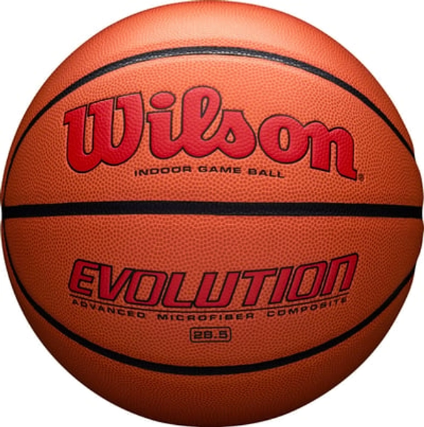 Wilson Evolution Color Game Basketball, 29.5 inches, Scarlet