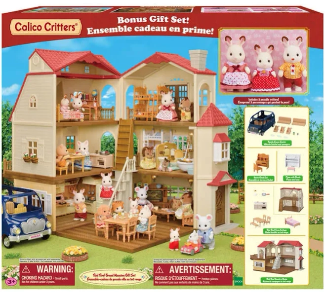 Calico Critters Red Roof Grand Mansion Gift Set