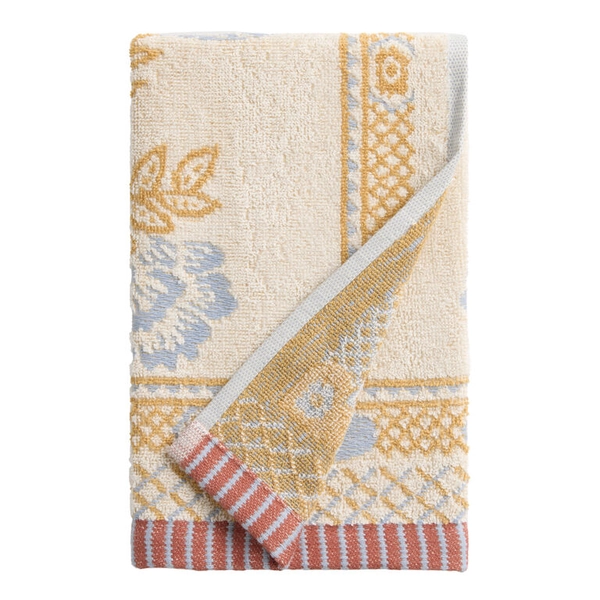 Cream Vintage Mirrored Birds Cotton Hand Towel