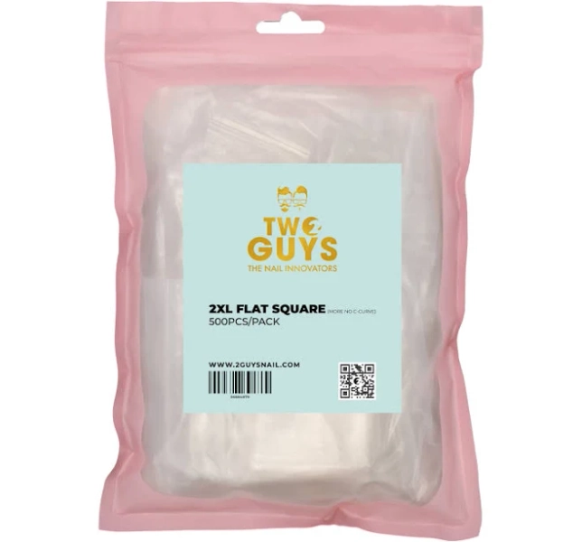 2XL Flat Square Tips More No C-Curve 500pcs/bag