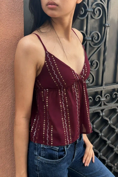 Sequined top IN NAVY 