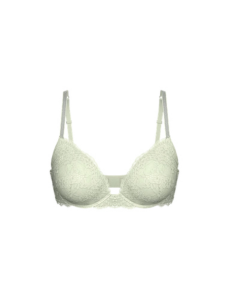 Twinkle Silver Lace Push-Up Bra