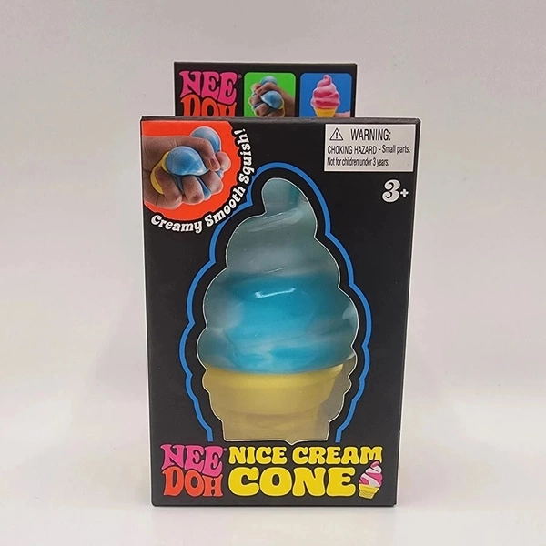 1 Pack Color  BLUE NeeDoh NICE CREAM CONE Ice Cream Swirl Squishy