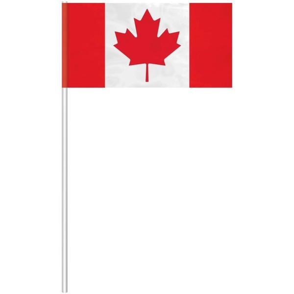 3x6 Inch Canada Hand Waver Flag (aspect ratio accurate, 1:2)